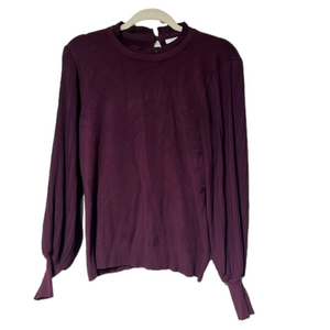 Women’s Sioni‎ Size M deep purple color sheer long sleeves comfy cozy